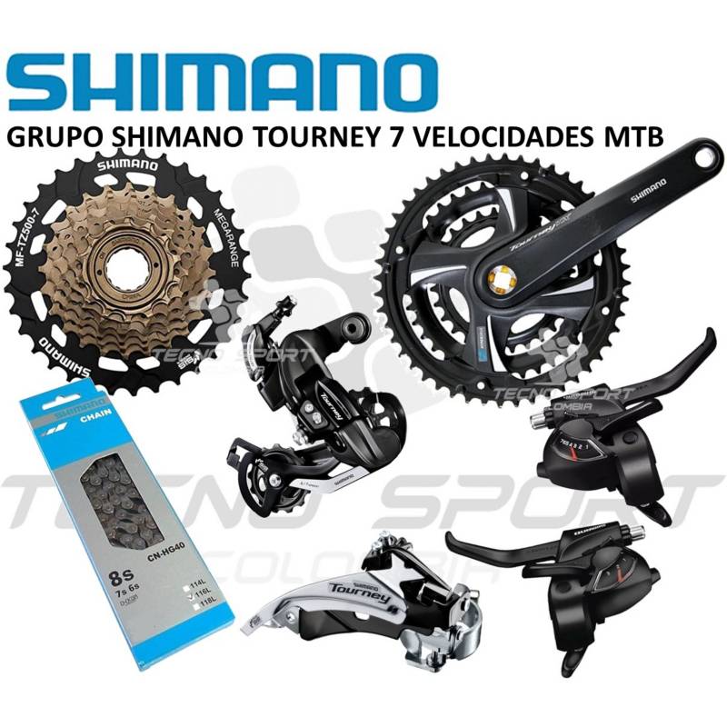 Grupo shimano tourney 7 velocidad bicicleta monta era SHIMANO