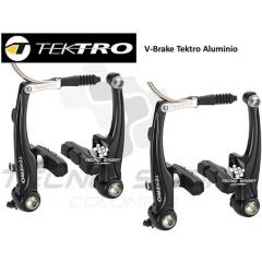 TEKTRO - Freno bicicleta tektro v-brake delantero trasero 4pzs alumin