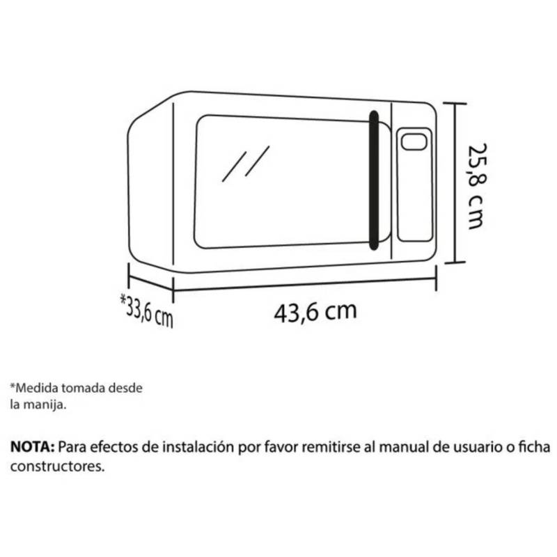 Horno Microondas Haceb Inox 0.7 (20 Litros) - Haceb