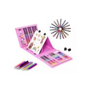 Kit De Colores 208 Piezas Juego Arte Y Dibujo Creativo Rosa. GENERAL