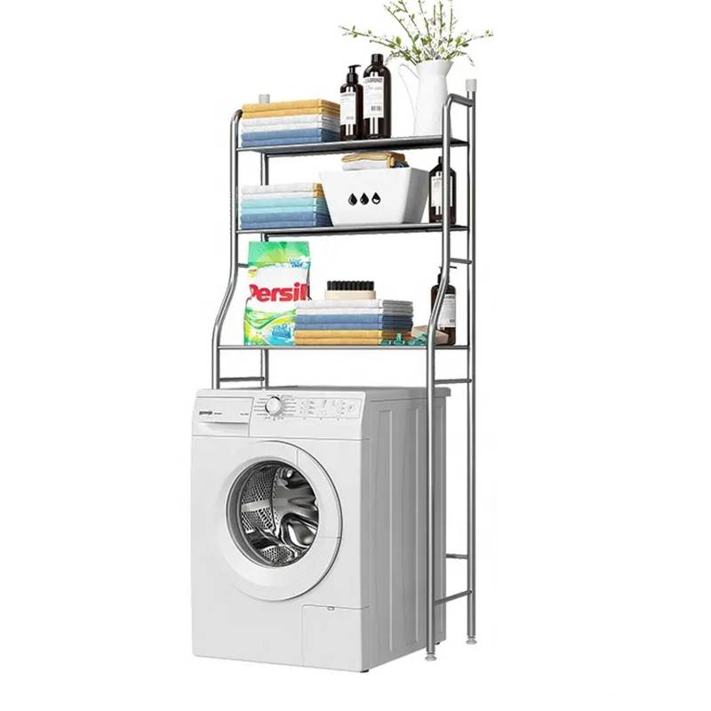  gabinete de lavadora Estante de lavadora, estante de lavadora  de 3 capas, estante de lavandería sobre el inodoro/lavadora, estante de  almacenamiento de baño, organizador de baño, estante ajustable para ahorrar  espacio 