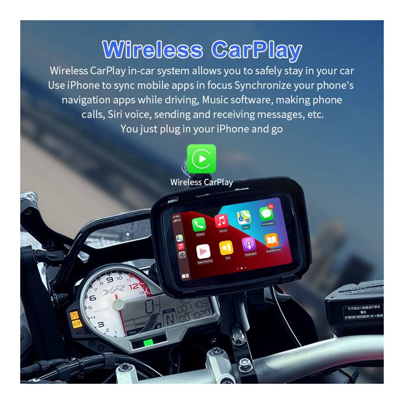 Navegador Moto Pantalla Táctil Android AppIe Play Gps Ipx7 GENERICO