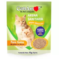 CANAMOR - Arena Para Gatos CanAmor Premium 4kg Control De Olores