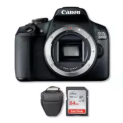 CANON - Canon 2000D  T7 Sólo Cuerpo  Memoria 64Gb de 100Mbs  Bolso