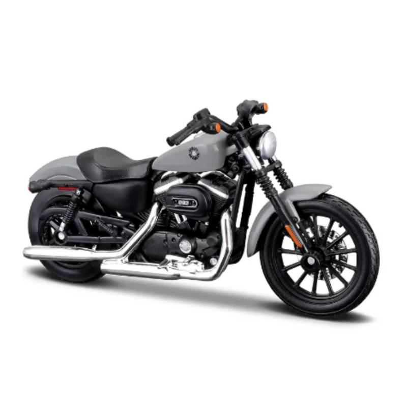 MAISTO - Moto A Escala Harley Davidson 118 Motos De Colección Gris