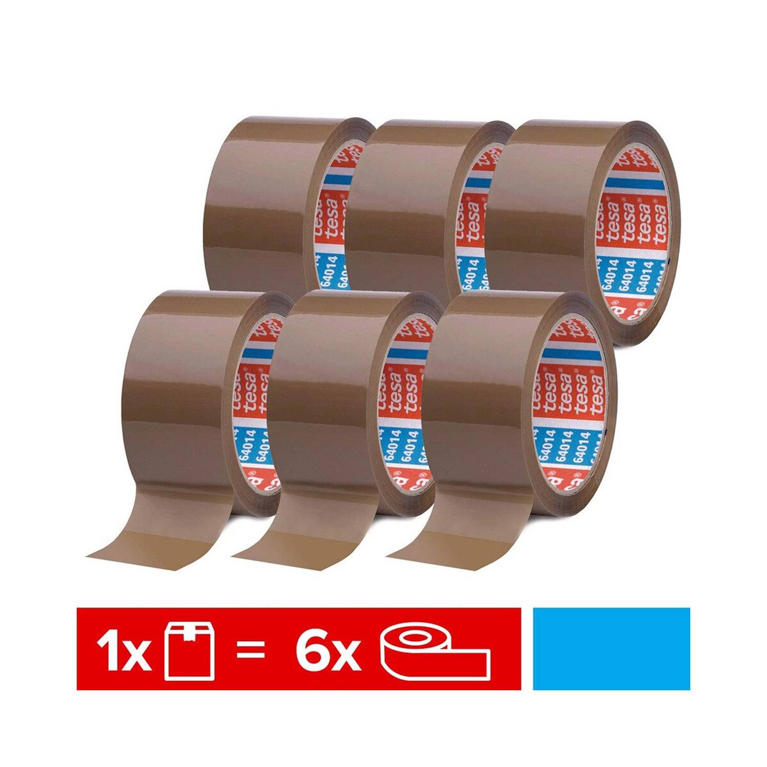 Rollo cinta adhesiva de tela color marrón de 50mm x 50m Marca TESA