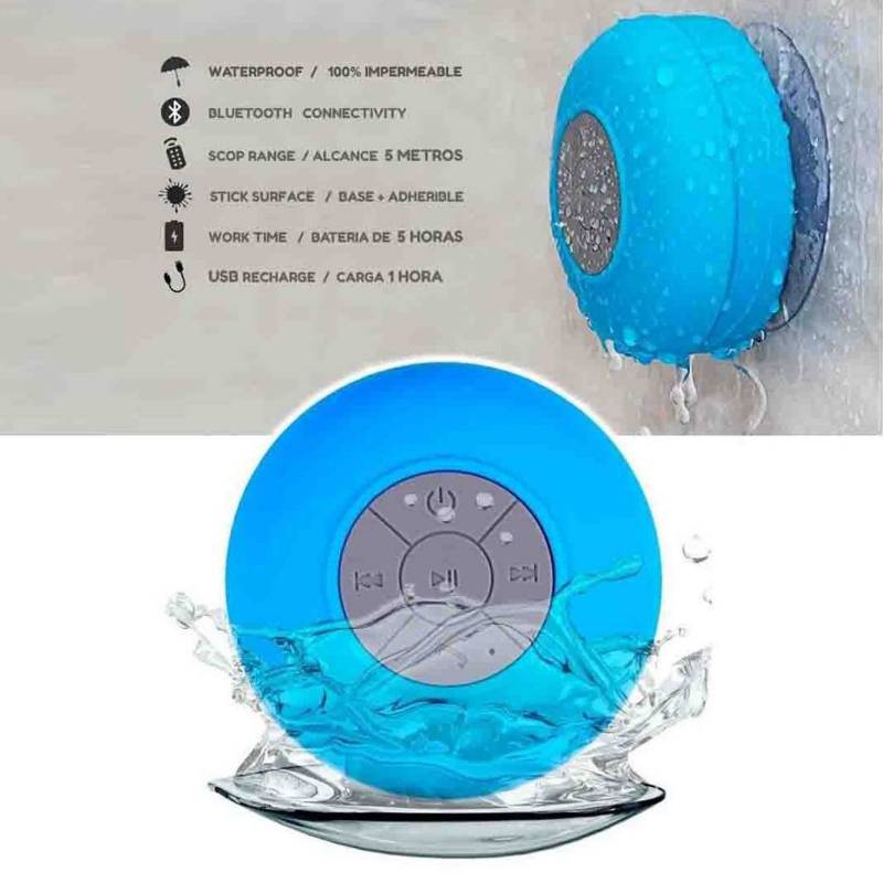 Ducha portátil Altavoz Bluetooth, Ipx6 Impermeable Altavoz de ducha  inalámbrico Impermeable Radios de ducha Bluetooth Tws Estéreo para piscina,  baño, natación