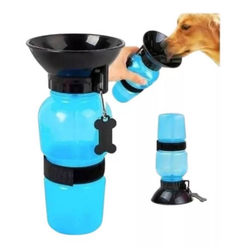 Bebedero Perro Portatil, 2 en 1 de 350 ml para Bebedero portatil Perro  Botella Agua Perros Portatil, para Mascotas para Caminar al Aire Libre