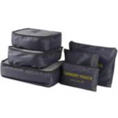 Set X6 Organizador Caja Ropa Accesorios Maleta Equipaje Viaje Gris GENERICO