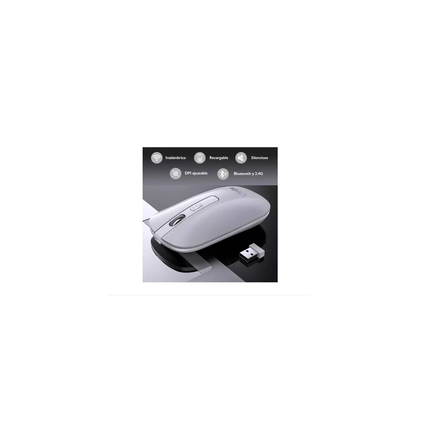 Mouse Bluetooth Recargable Dual Mode Inalambrico 24G GENERICO