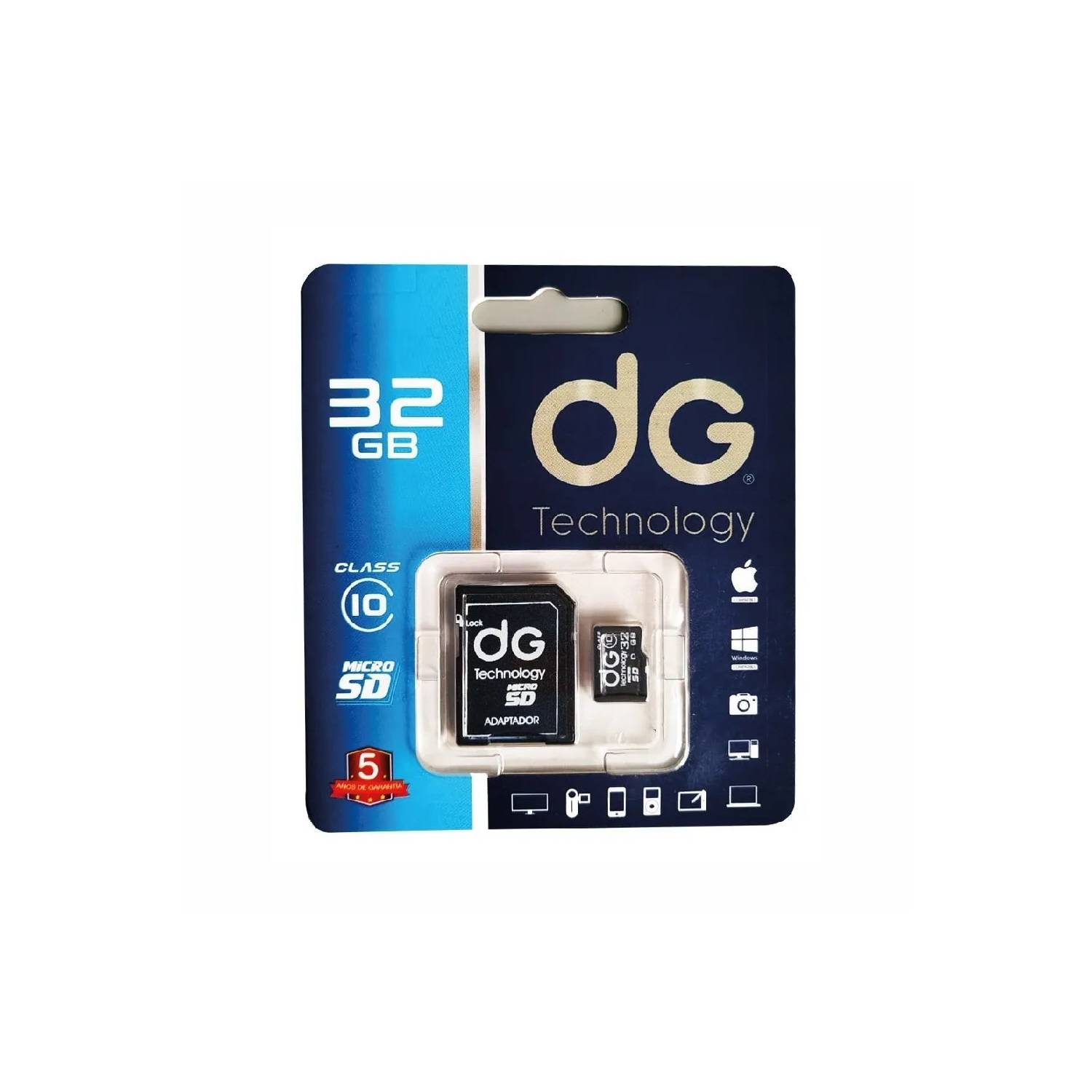Memoria Micro Sd 32gb Clase 10 + Adaptador Dg Original DG