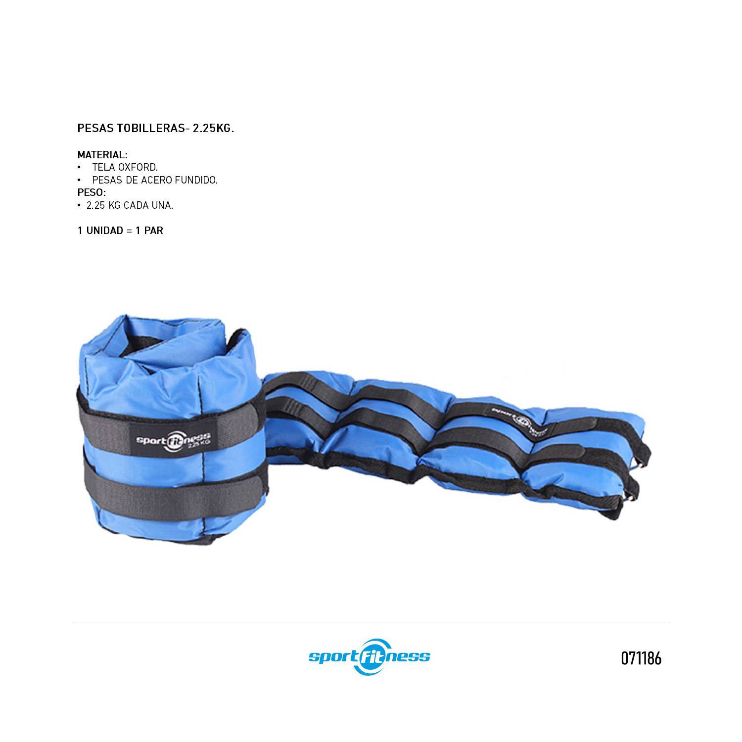 Pesas Para Tobillos Tobilleras Con Peso Pesas Ejercicio 6kg Color  Negro-Azul