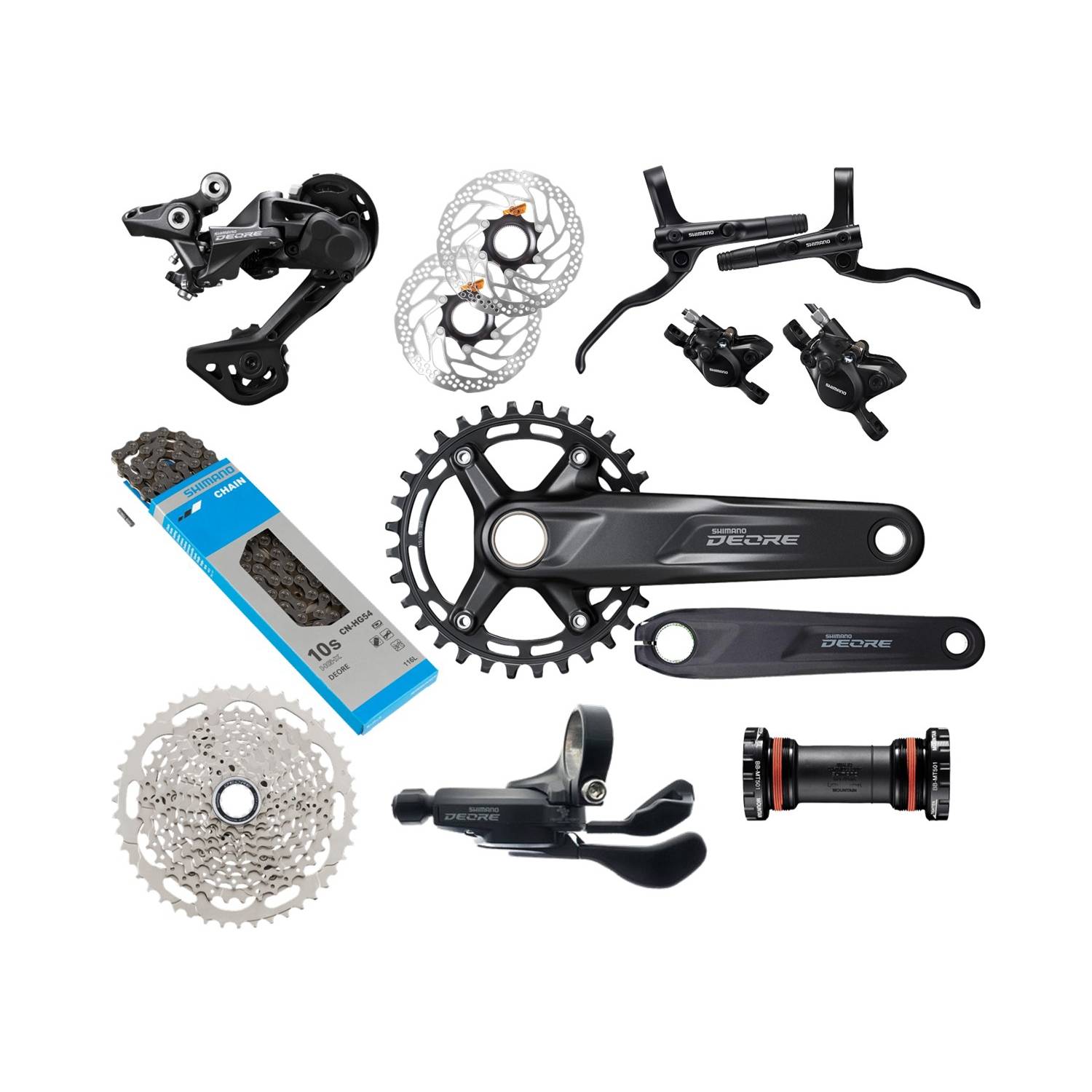 Grupo shimano deore 2024 10 velocidades monoplato