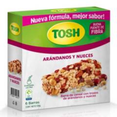 TOSH - Barra Cereal Tosh Arandanos Y Nueces X 6und X 138g