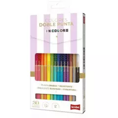 SCRIBE - Kit de colores x 30 in colors doble punta / scribe