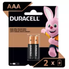 DURACELL - Duracell Pilas Alcalinas Aaa De Larga Duración - Pack De 2