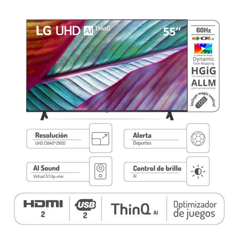 Televisor LG 55 pulgadas LED 4K Ultra HD Smart TV 55UR8750 LG