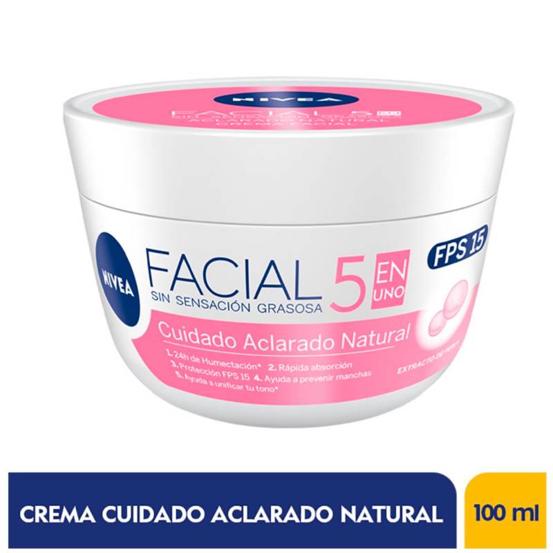 NIVEA - Crema Facial Nivea Cuidado Aclarado Natural 5 En 1 X 100ml