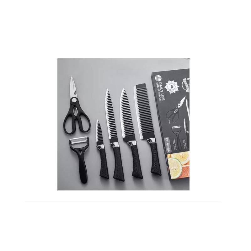 JUEGO SET CUCHILLOS COCINA x 6 PIEZAS –