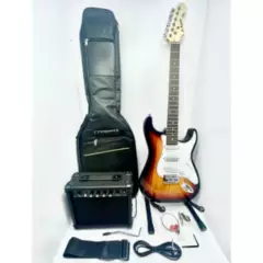 GENERICO - Kit Guitarra Eléctrica Amplificador 15w Con Accesorios.