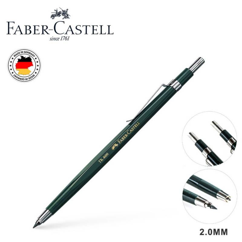 Portaminas Faber Castell Tk 4600 Mina 2mm, Clip Y Afilaminas