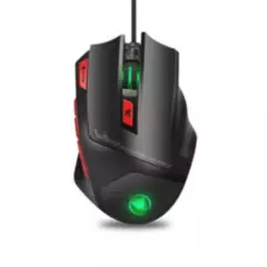 GENERICO - Mouse Gamer De 9 Botones DPI 6 Niveles Ajustable Iluminación LED