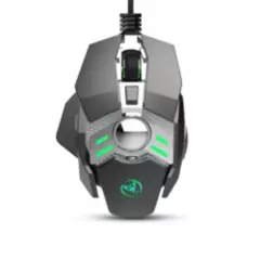 GENERICO - Mouse Gamer De 7 Botones Con Iluminación LED Y DPI Nivel Gris
