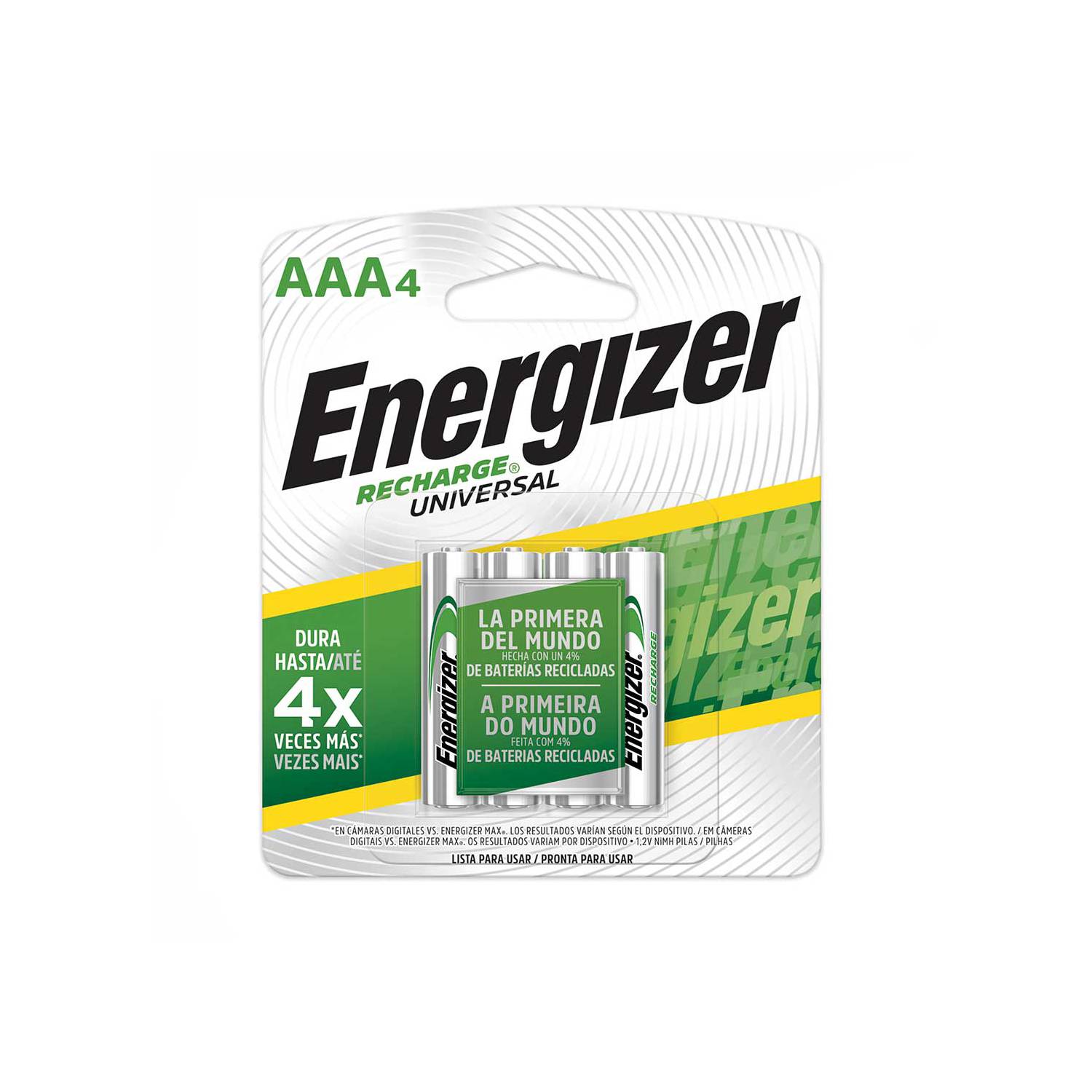 Pilas recargables Energizer Universal AAA