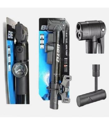 Inflador Mini Bomba Aire Bicicleta Beto Cld-038g 120psi Con Manómetro -  Tienda Online de Ciclismo