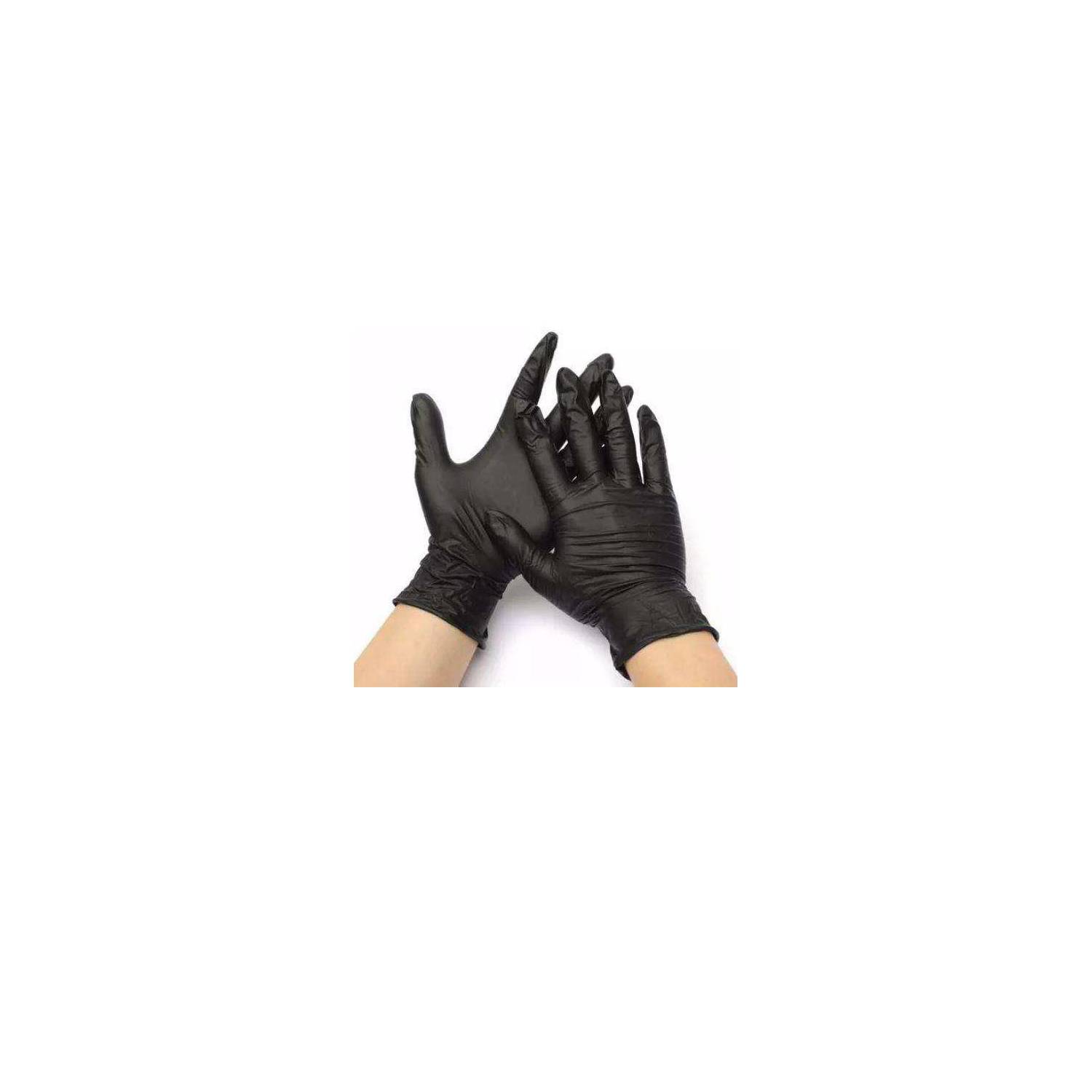 GUANTES NITRILO NEGRO TALLA » M » 100 UNIDADES - Ecopack Chile