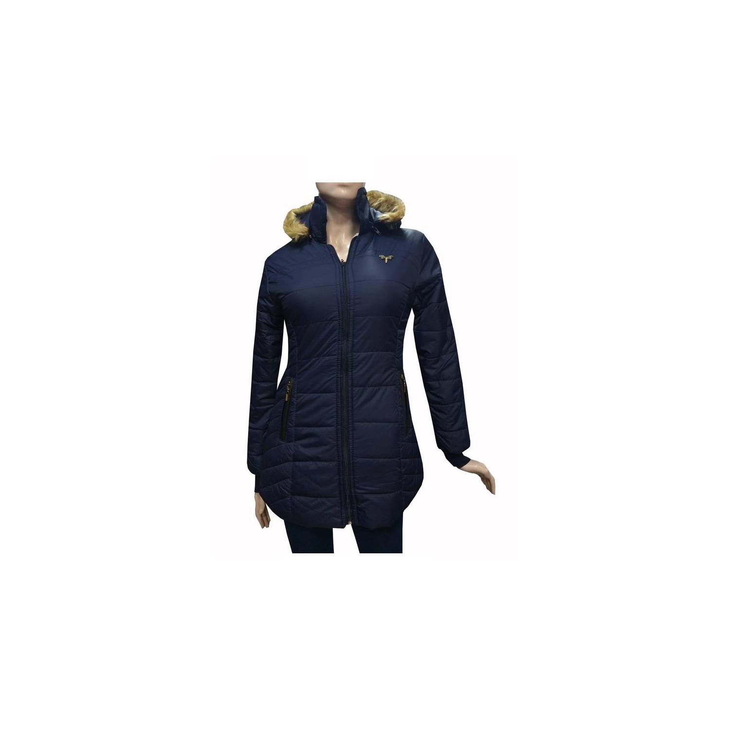 Chaqueta Impermeable en gabán Para Mujer AZUL OSCURO