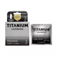 TITANIUM - Condones Preservativos Titanium Retardantes Textura Delgado