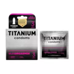 TITANIUM - Condones Preservativos Titanium Multiorgasmo Texturizado Sen