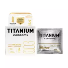 TITANIUM - Condones Preservativos Titanium Ultradelgado Liso Sensitivo