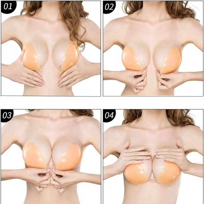 Brasier Invisible Sostén Push Up Adhesivo Silicona Realce