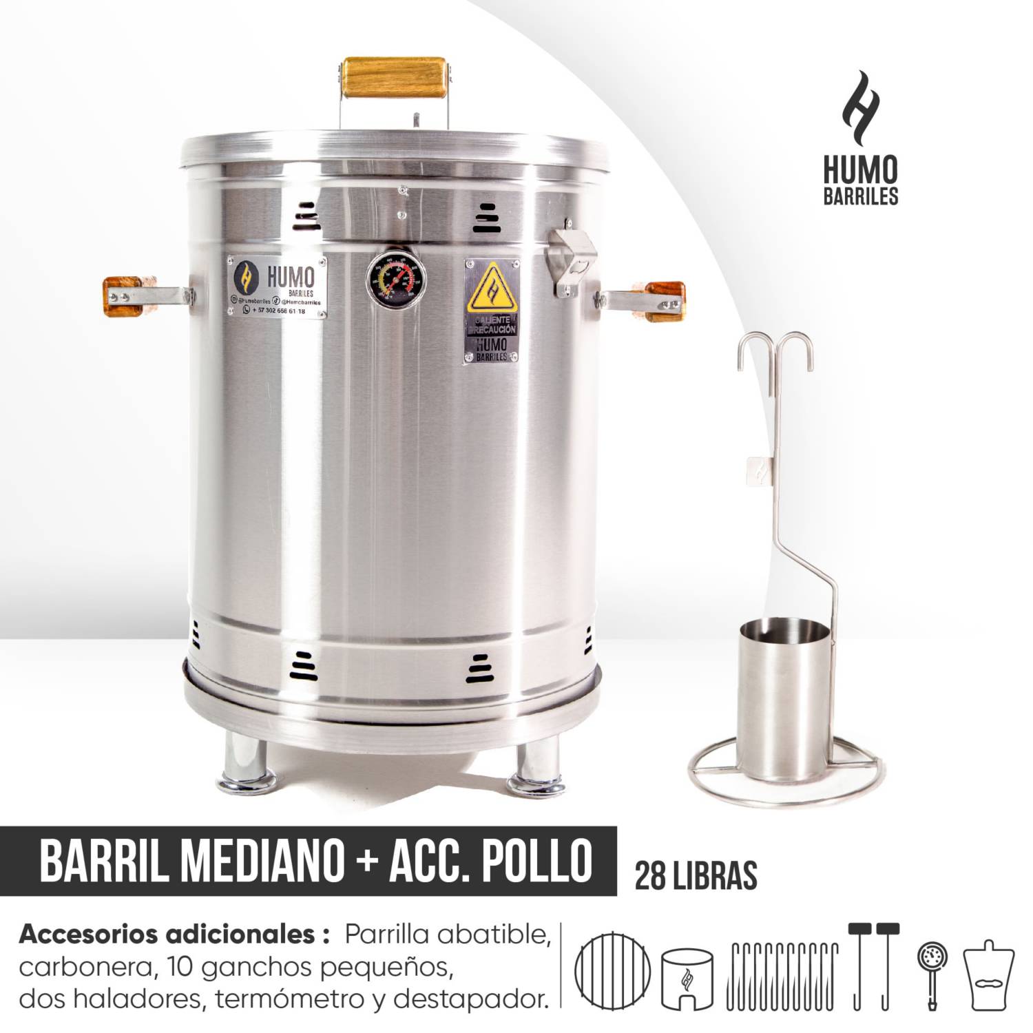 BASE POLLO GRANDE PARA BARRIL ASADOR – Steak and Beer - Barriles Asadores y  ahumadores