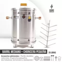 HUMO BARRILES - Barril Mediano 28 Libras + Choricera