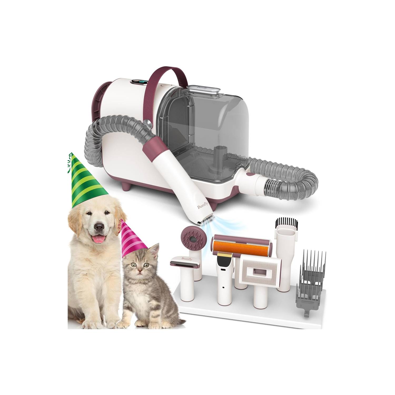 Kit de aseo para mascotas Aspiradora Cepillo Quita Pelos Grooming para Perro  y Gato KULCAN