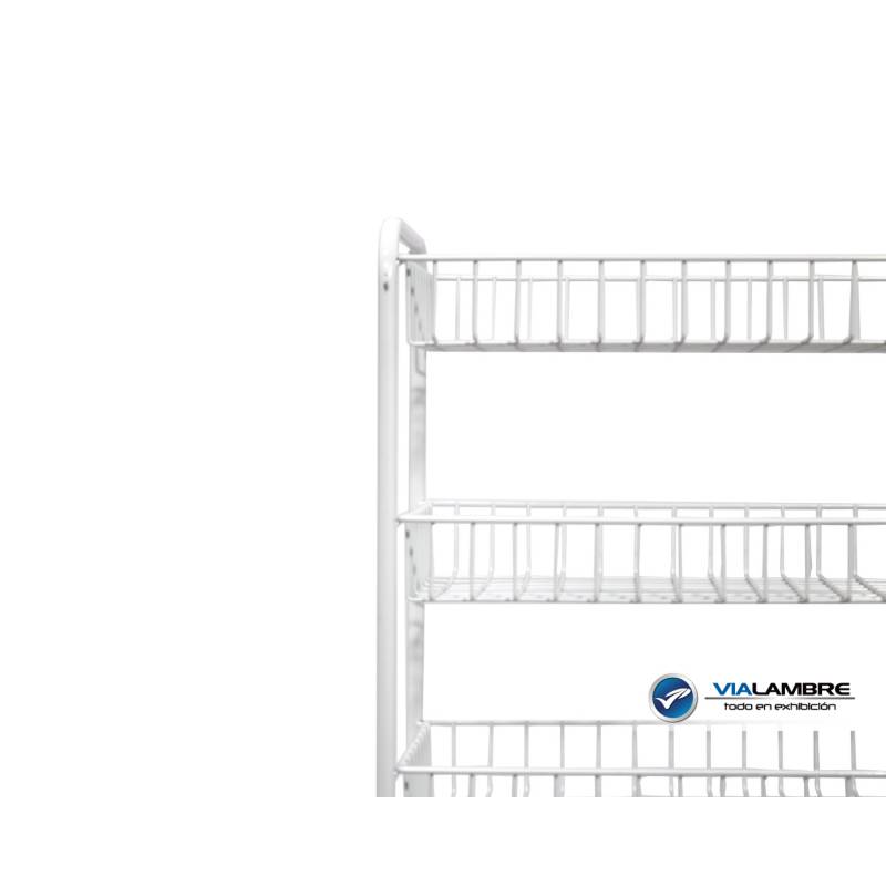 Verdulero Organizador Plegable de Cocina 4 Niveles Blanco