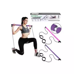 GENERICO - Kit barra de pilates portátil con banda elástica