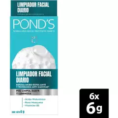 PONDS - Limpiador Facial Diario Ponds Micro-Exfoliante 6 Sobres x 6 Gr
