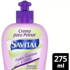 SAVITAL - Crema De Peinar Savital Fusión Proteínas y Sábila x 275 Ml