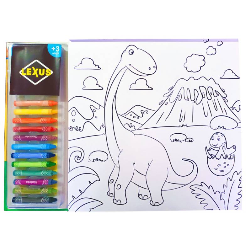 Dinosaurios - Libros para Colorear - Lexus Editores Perú