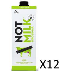 NOT MILK - Not Milk Zero Bebida 100 Vegetal sin azúcar x 12 unidades