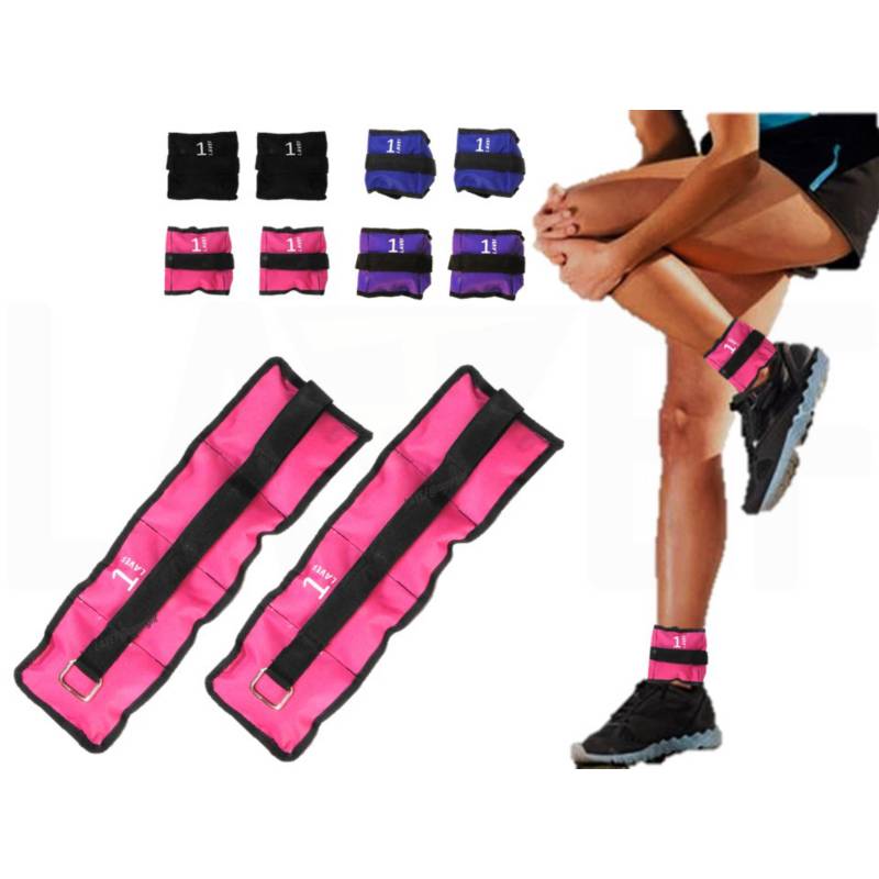 Kit Pesas Tobilleras Graduables 10k 20lbs fitness Fucsia LAVEF