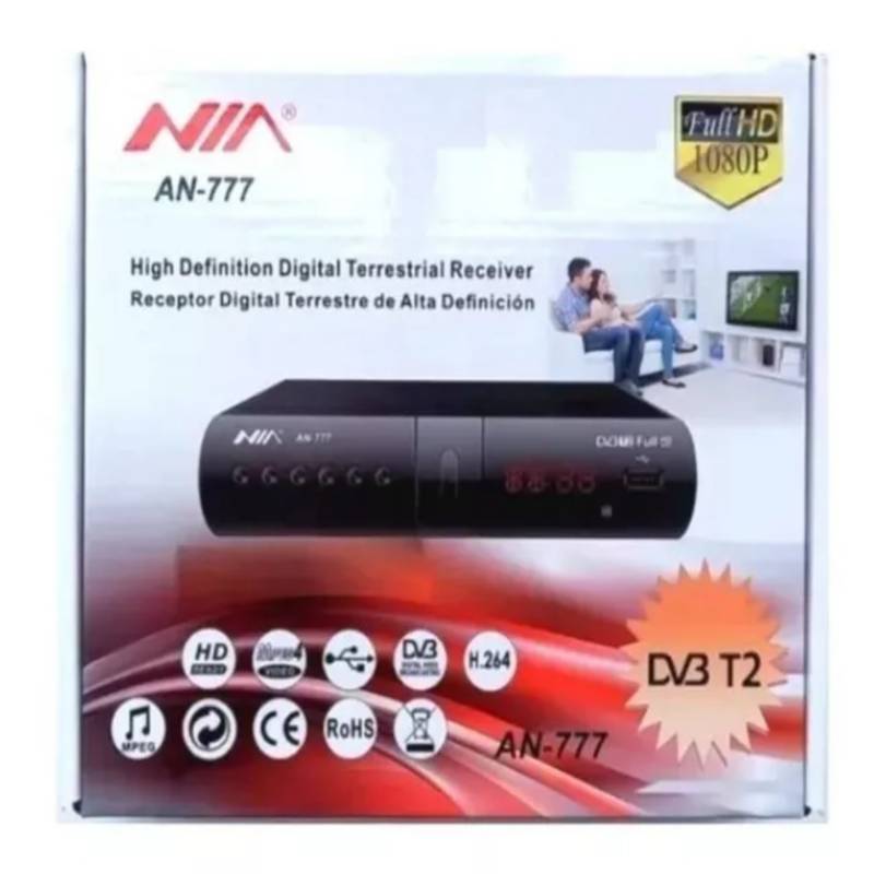 Decodificador Nia AN-777 Tdt Receptor Tv Digital Dvb Hdmi Antena