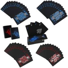 POKER - Juego de poker cartas 100% plastificadas black edition 2 barajas