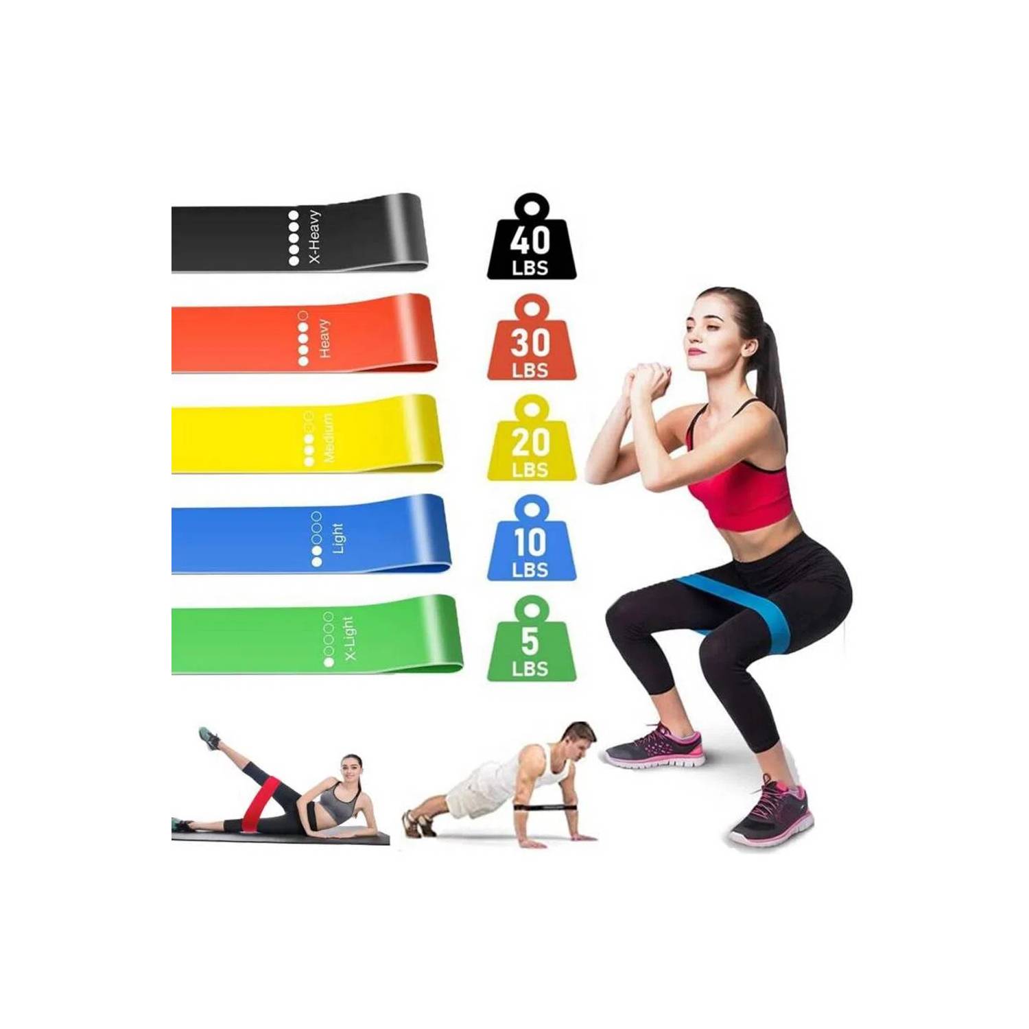 Barra Pilates -Material Gimnasio en casa - Bandas de Resistencia - Kit  Fitness en casa - Bandas elasticas musculacion 