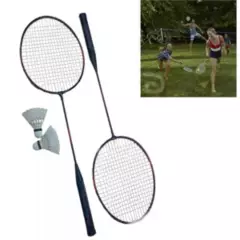 GENERICO - Raquetas X2 Juego Badminton Pelota Junior Niños Aluminio