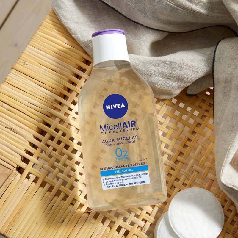 Agua micelar desmaquillante NIVEA MicellAir Efecto Mate para piel mixta a  grasa 400 ml